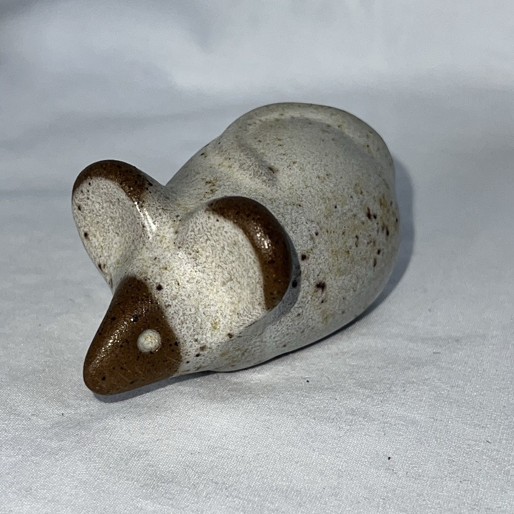 MCM pottery mouse figurine by David Stewart for Lions Vally Pottery